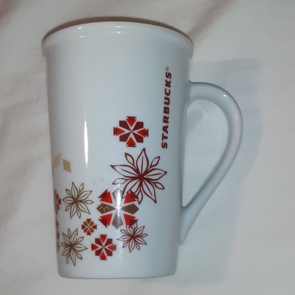 Starbucks 2013 Holiday Cup of Joy Mug Flowers Star - Picture 1 of 5